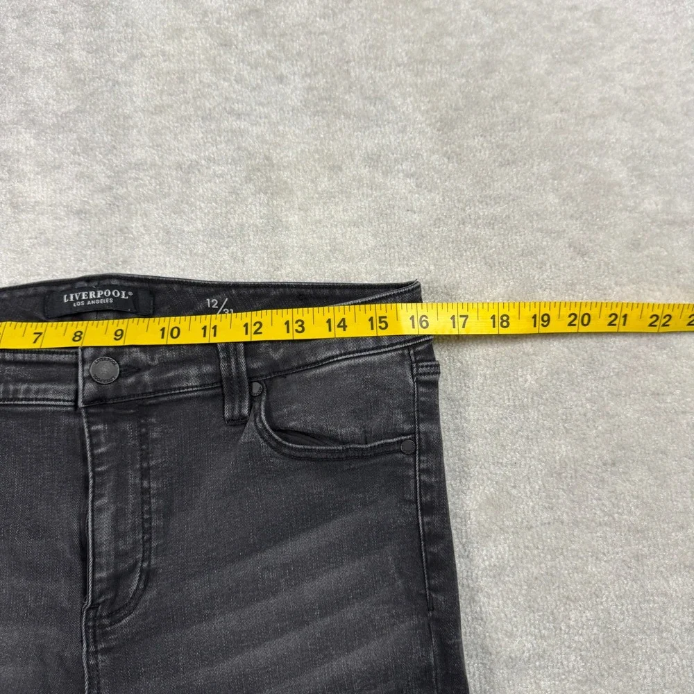 Liverpool Skinny Jeans Womens 12/31 Black The Skinny Mid Rise Stretch Denim Pant